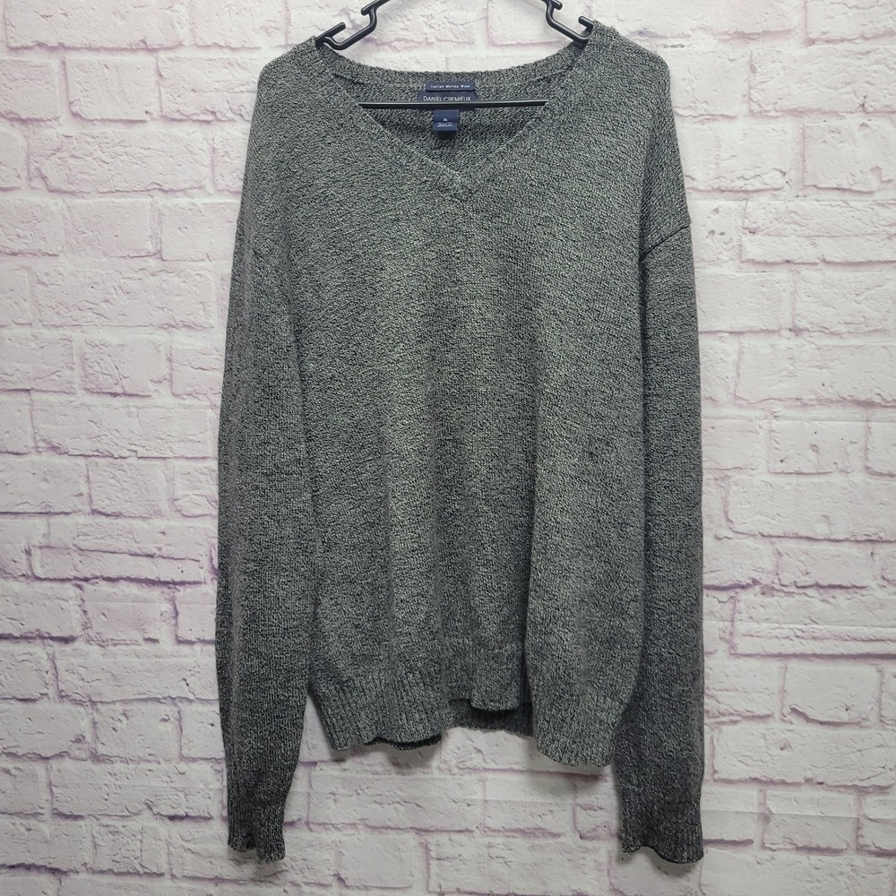 Daniel Cremieux Classics Soft Sweater Mens XL Italian Merino Wool Pullover VNeck